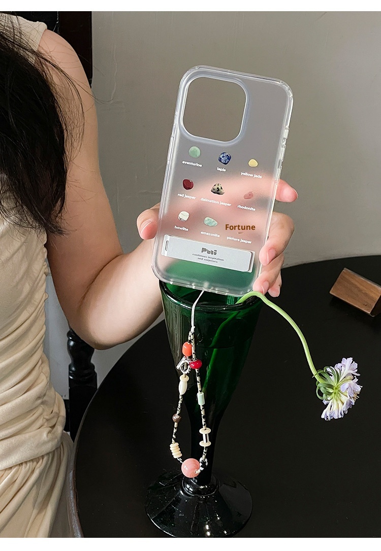 Coque de téléphone TechGlobe Puui Originale compatible avec iPhone 16/15 Pro Max, transparente et mate._voghion.com