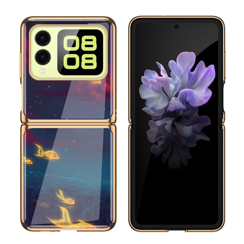 TechGlobe Schutzhülle aus galvanisiertem Glas für Huawei Nova Klapphandy – stoßfest, mit kreativem und modischem Muster_voghion.com