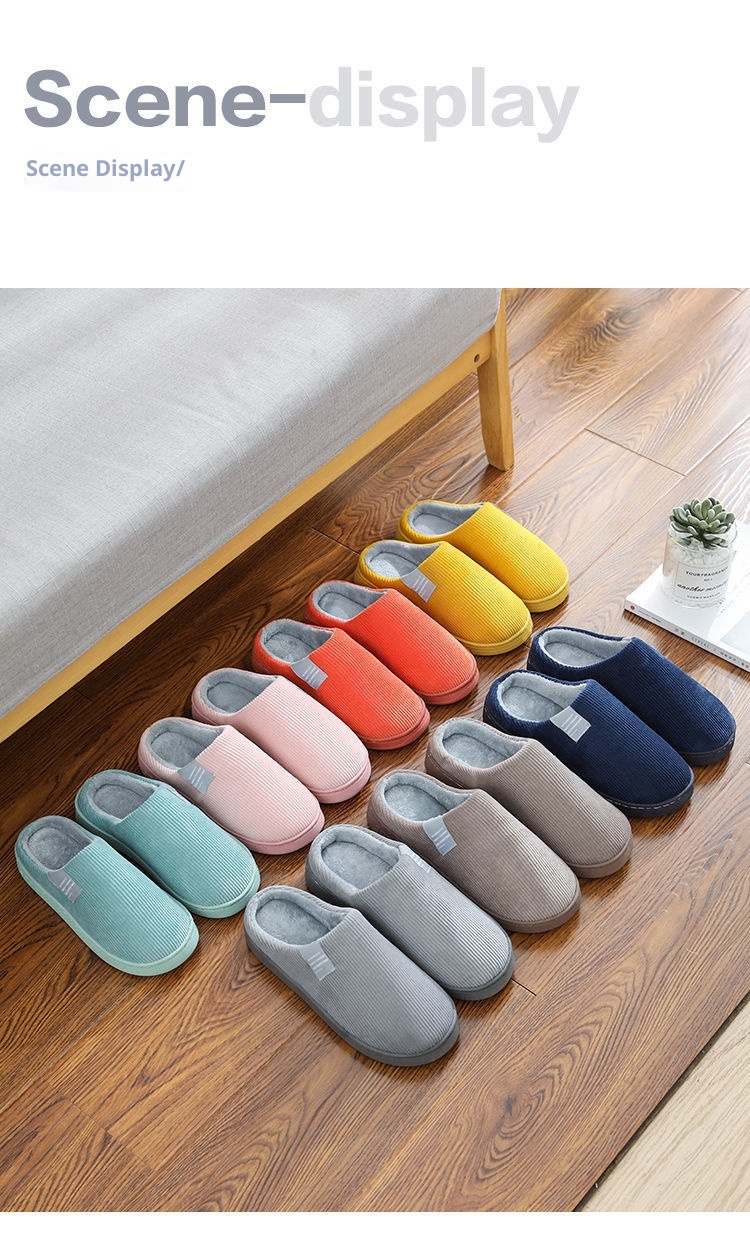 Zees Fluffy para mulheres, para uso doméstico no outono e inverno, sapatos de maternidade quentes com forro de lã, sola grossa de algodão para casais._voghion.com