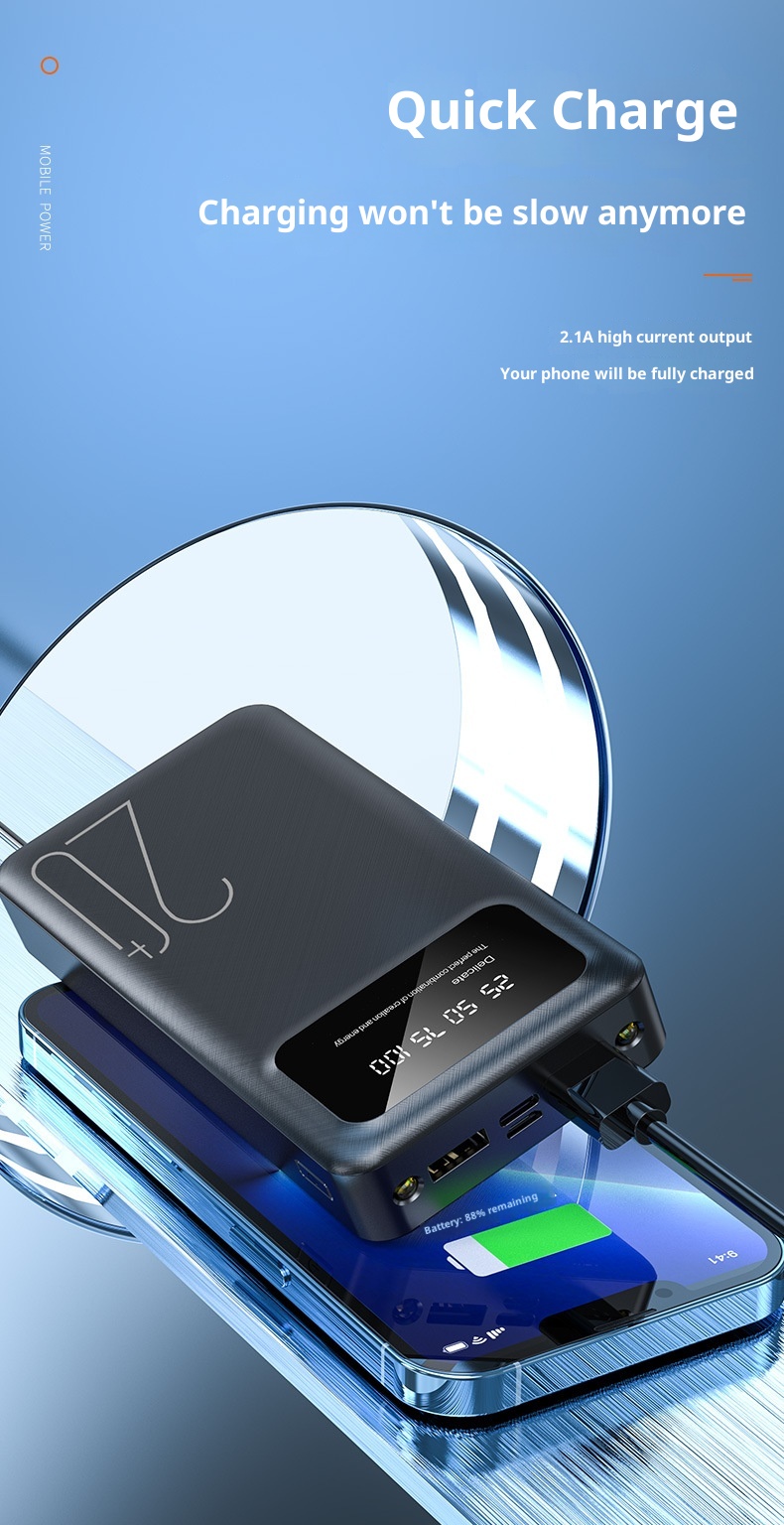 techglobe Grenzüberschreitender Großhandel Neue Tatsächliche 2W Milliampere Bank Mobile Power Ultra-Thin Portable Printed_voghion.com