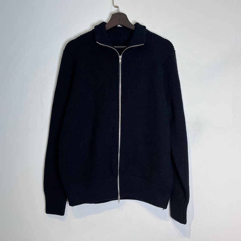 boy Boy Boy Boy Majia Four Corners Correct Version Original 19AW Double Zipper Half Turtleneck Wool Yarn Coat Knitted Sweater Winter New_voghion.com