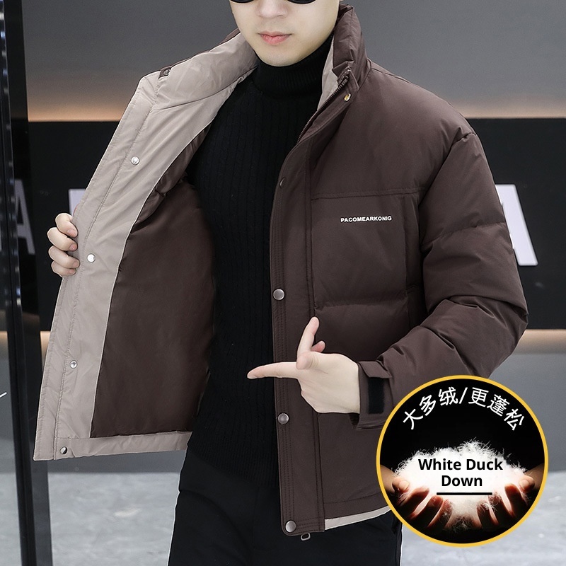 boy Youth Jacket Boys, Thickened Warm White Duck Down Coat For Middle And High School Students, Stylish Winter Clothing_voghion.com