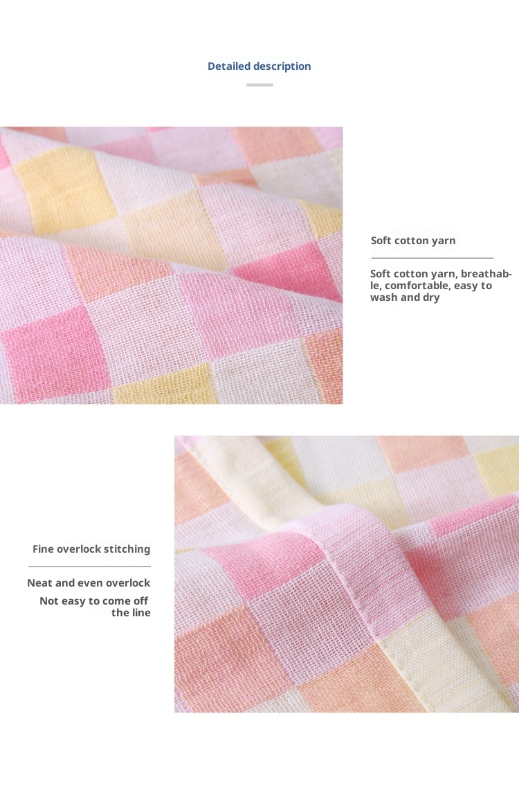 Lillian Baby Face Pure Cotton Gauze Drool Infant Children's Bath Ultra Soft Handkerchief Kindergarten Small Square Towel_voghion.com