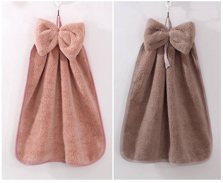 Asciugamano da appendere in pile di corallo all'ingrosso e in magazzino Lillian Factory, assorbente per le mani, da cucina e da bagno_voghion.com