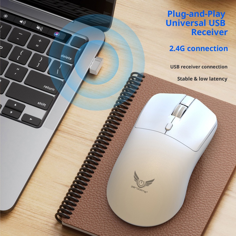 Mouse wireless leggero con batteria, pulsante audio, 2,4 G T2, tre livelli DPI, disponibile in magazzino Techglobe Factory_voghion.com