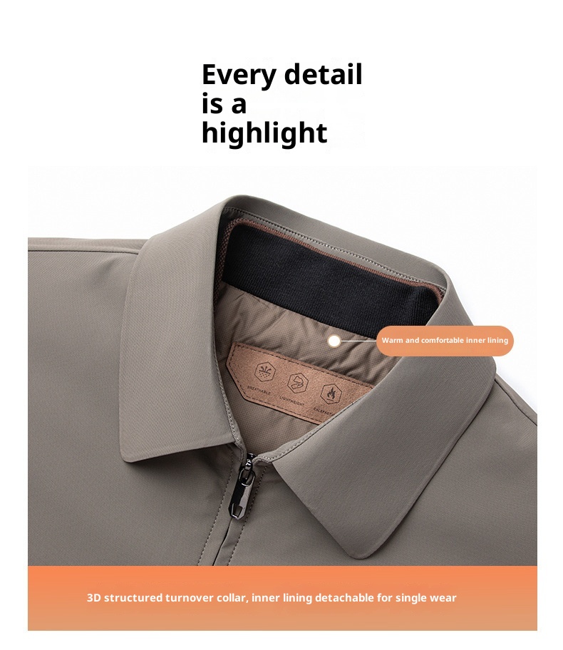 boy Goose 3-in-1 Down 2023 Autumn Winter Turn-Down Collar Cold-Resistant Executive Men's Jacket Business Style_voghion.com