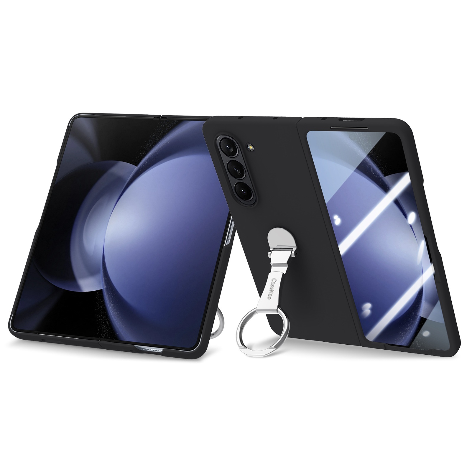 TechGlobe Compatible With Samsung ZFold7 And Screen Protector Integrated Phone Case Exquisite Boxed 360 Multi-Angle Rotating Stand_voghion.com