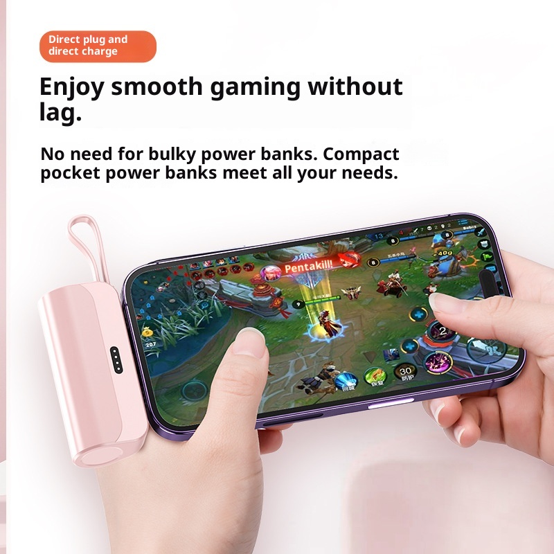 techglobe Mini-Bank mit großer Kapazität, Schnellladefunktion, tragbar für den Außenbereich, digitales Display, mobile Stromversorgung mit mehreren Schnittstellen_voghion.com