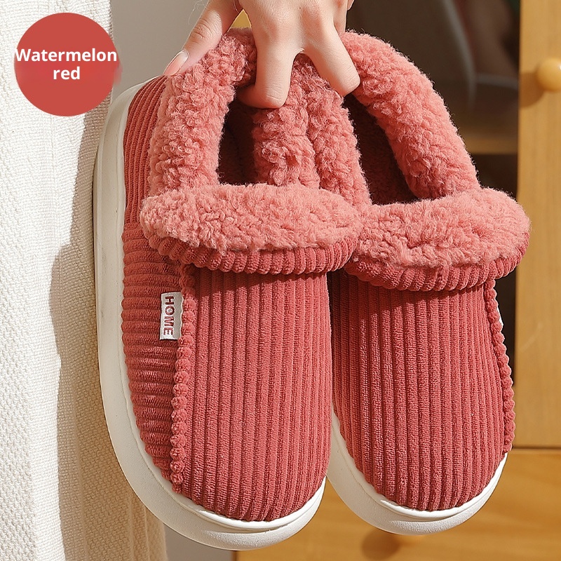 Zees Plush Warm Shoes Men Winter Outdoor Wear Middle-aged And Elderly Home Indoor Thick-soled Non-slip Closed-back Cotton_voghion.com