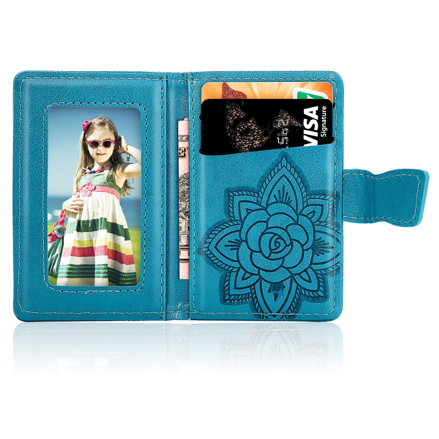 TechGlobe Foreign Trade Gift Coin Holder Universal 3M Adhesive Multi-Function Insert Embossed Phone Back Sticker Card Case_voghion.com