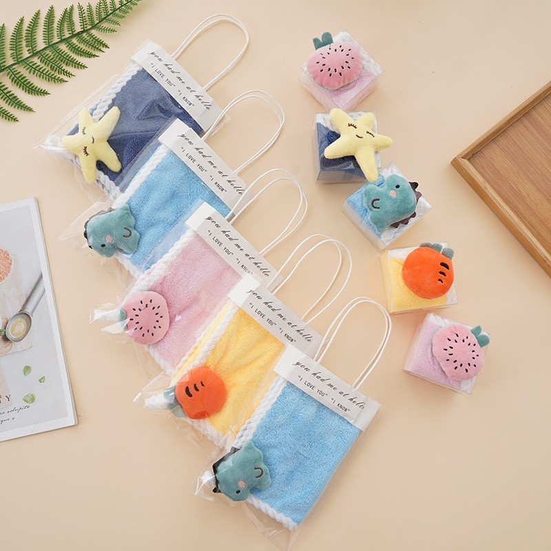 Lillian Korallenvlies-Handtuch, saugfähig, Geschenk für Kindergartenkinder, fusselt nicht, Badehandtuch zum Aufhängen_voghion.com