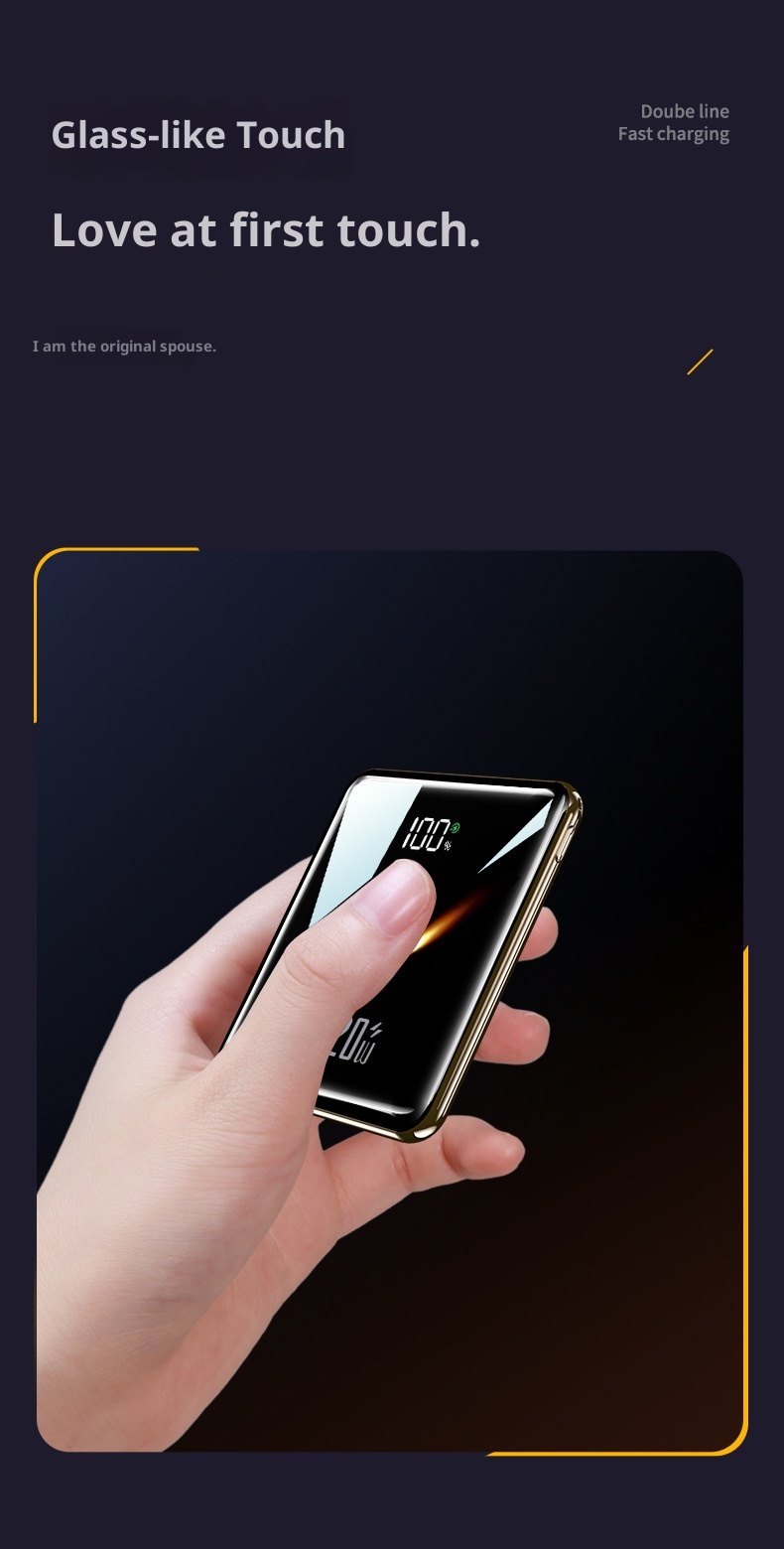 TechGlobe 3C Certified 120W Super Fast Charging With Cable 20000mAh Large Capacity Bank Mini Portable Mobile Power Supply_voghion.com