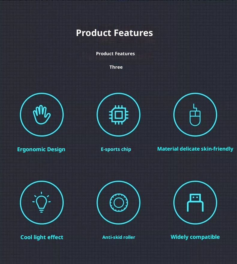 Digitex Digitex Wired Universal Laptop USB Office Business Gaming Colorful Glowing Mouse Bulk_voghion.com