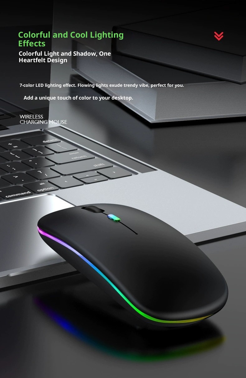 Techglobe Bluetooth For Laptop, Phone, Tablet Universal Wholesale Silent Dual Mode Luminous Wireless Mouse Type-C Interface_voghion.com