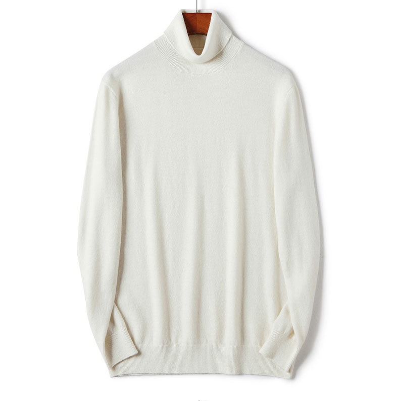 boy Boy Boy Boy 100% Pure 2025 Autumn Winter New Men's High Collar Non-Cashmere Inner Layer Merino Wool Sweater_voghion.com