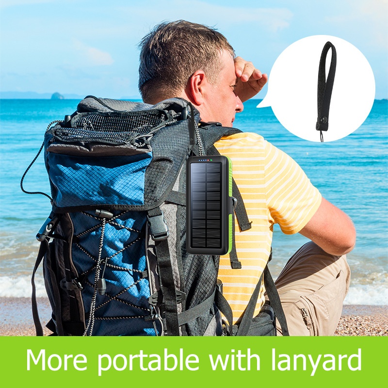 TechGlobe Hand Crank Solar Bank 61200mAh With Built-in Cable, Two-Way Fast Charging Power Pack PSE/METI_voghion.com