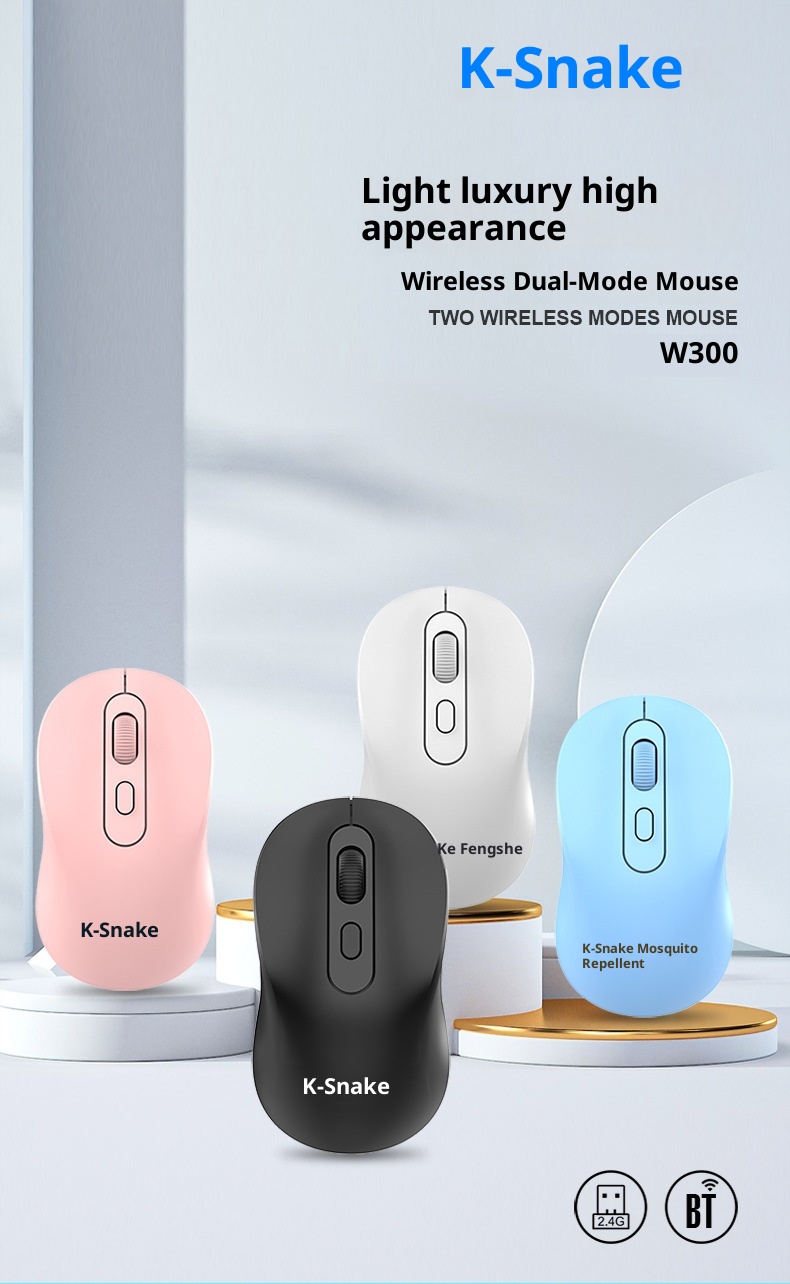 Digitex Digitex Viper W300 Wireless 2.4G Bluetooth Dual Mode Laptop Universal Power Saving Business Office 4D Mouse_voghion.com