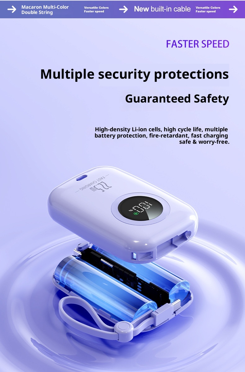 techglobe 2025 New Mini 20000mAh Super Fast Charging With Built-in Cable Power Bank Gift_voghion.com