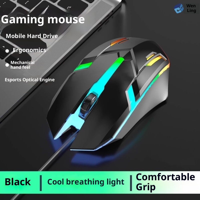 Digitex Digitex Glowing Gaming Wired E-sports Computer USB Adatto per laptop Dell da uomo e da donna Mouse Corpo umano_voghion.com