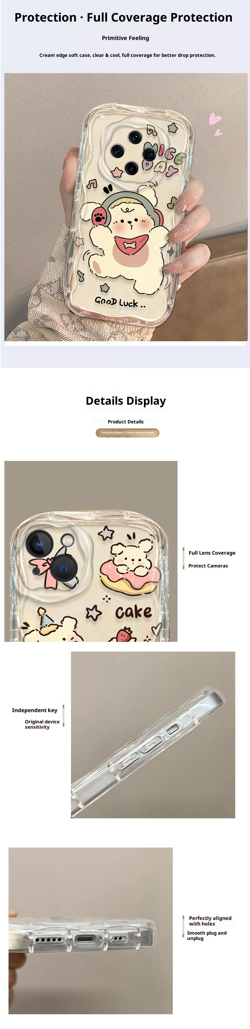 TechGlobe TechGlobe Custodia a forma di coniglietto danzante, piccola, trasparente e morbida, per telefono OPPO, stile carino femminile, Find X8 Pro_voghion.com