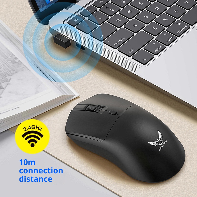 Mouse wireless leggero con batteria, pulsante audio, 2,4 G T2, tre livelli DPI, disponibile in magazzino Techglobe Factory_voghion.com