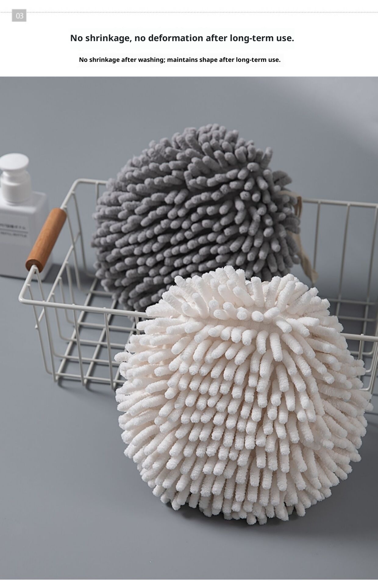 Lillian Chenille Hanging Quick-Dry Hand Ball Kitchen Thickened Absorbent Cute Japanese Style Towel Bathroom Cloth_voghion.com