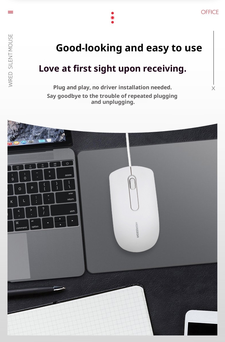 Techglobe New Private Model Wired Gaming Laptop Desktop Office Mouse Silent Design_voghion.com