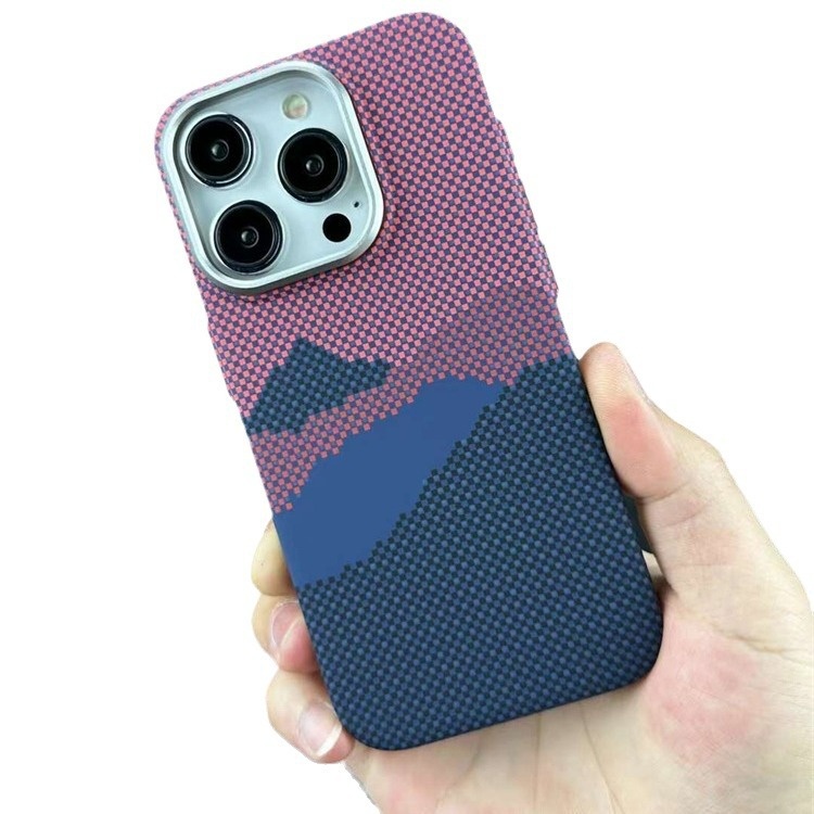 Custodia per telefono TechGlobe compatibile con iPhone 16 Pro Max, magnetica, in fibra di carbonio e Kevlar, copertura completa, antiurto, 15_voghion.com