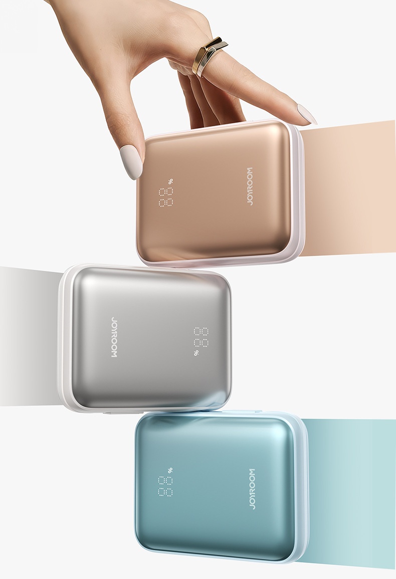 techglobe JileTang Nuovo alimentatore portatile compatto da 10000 mAh con cavo, ricarica rapida da 22,5 W, dropshipping_voghion.com