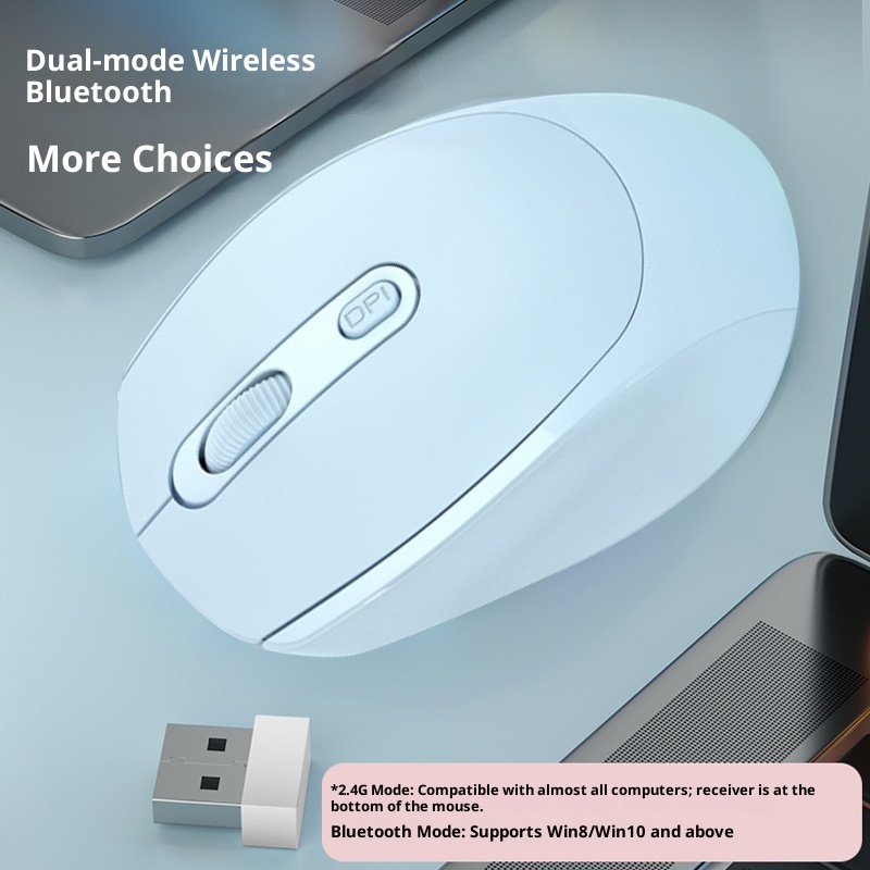 Techglobe Senlanni Mouse silenzioso wireless ricaricabile Bluetooth a doppia modalità Macron multicolore di tipo C_voghion.com