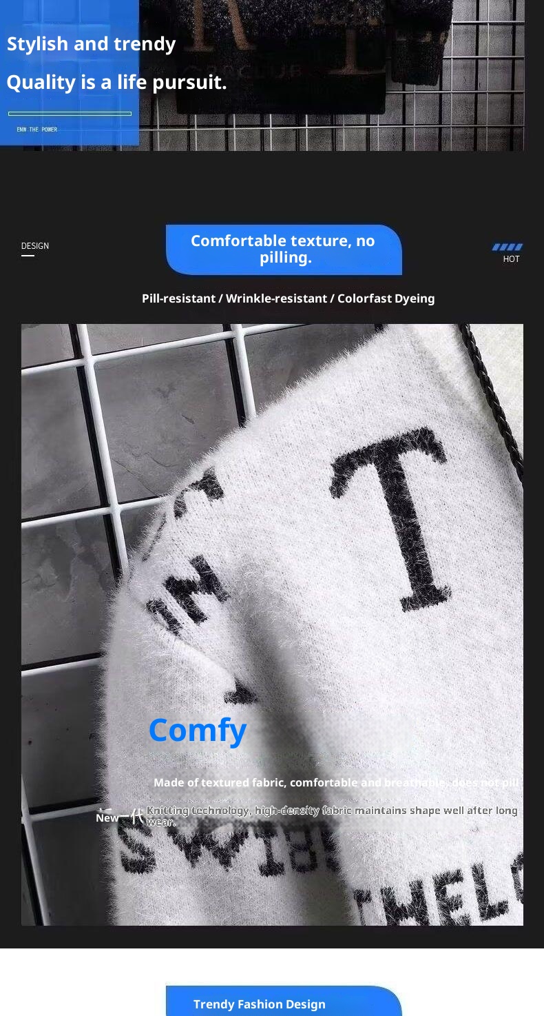 Maglione caldo invernale da uomo, con base foderata in pile, alla moda, con sfumatura di colore, per ragazzi e ragazze_voghion.com