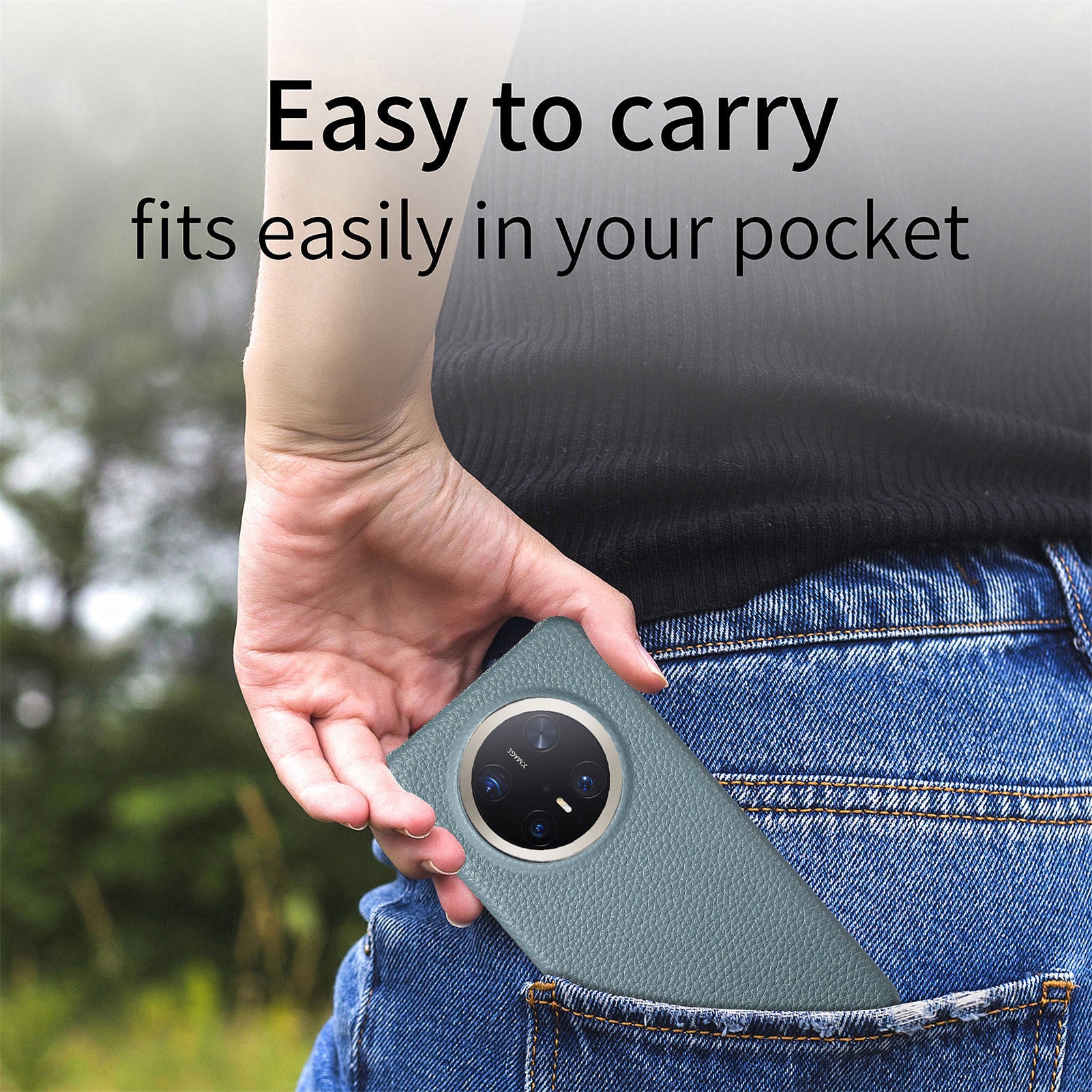 TechGlobe Hochwertiges Lych-Grain-Glattleder, hautfreundlich, kompatibel mit Mat70, groß, stoßfest_voghion.com