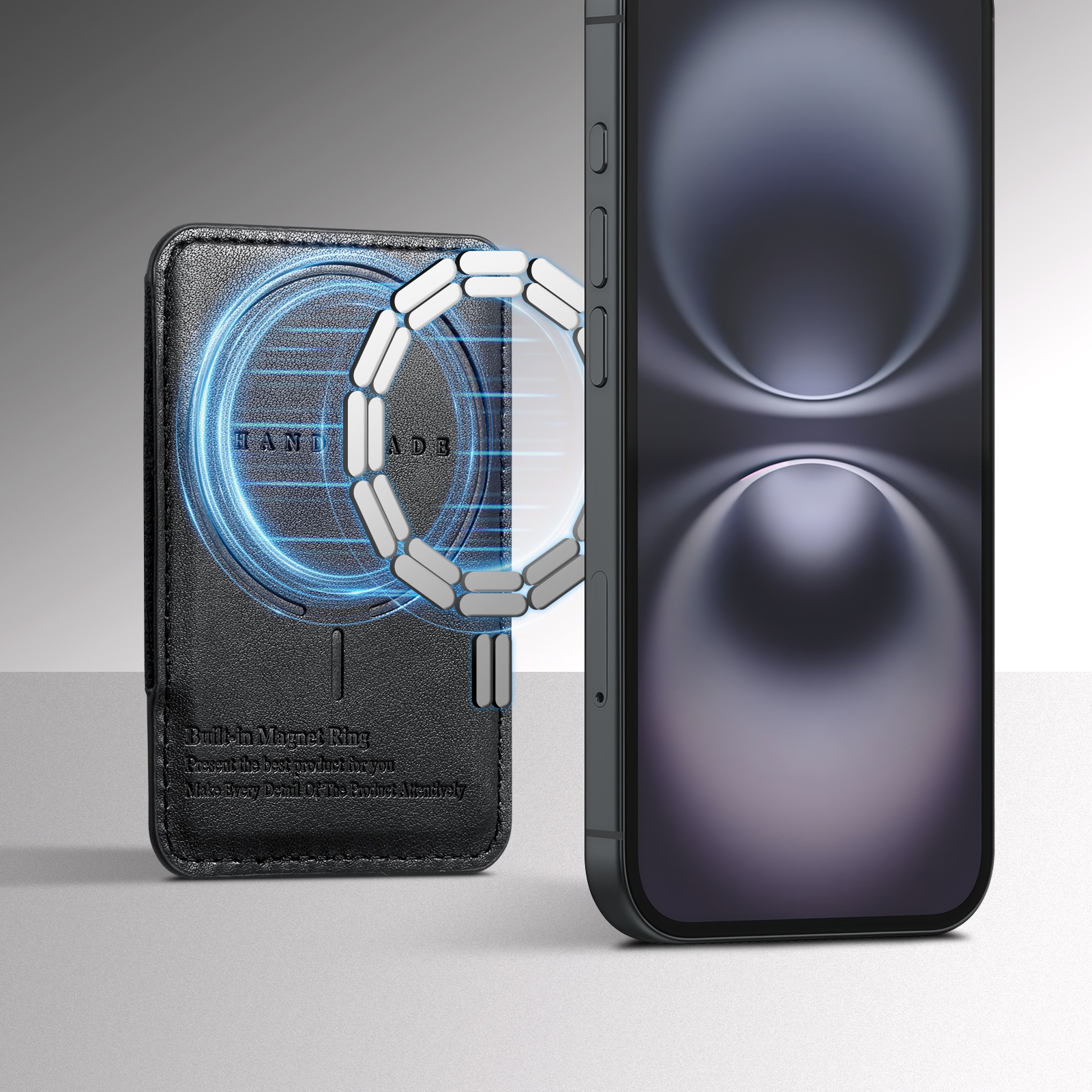 TechGlobe Compatible With IPhone 17 Magnetic Holder Card Hidden Retractable Elastic Wrist Strap N52 Phone Case_voghion.com