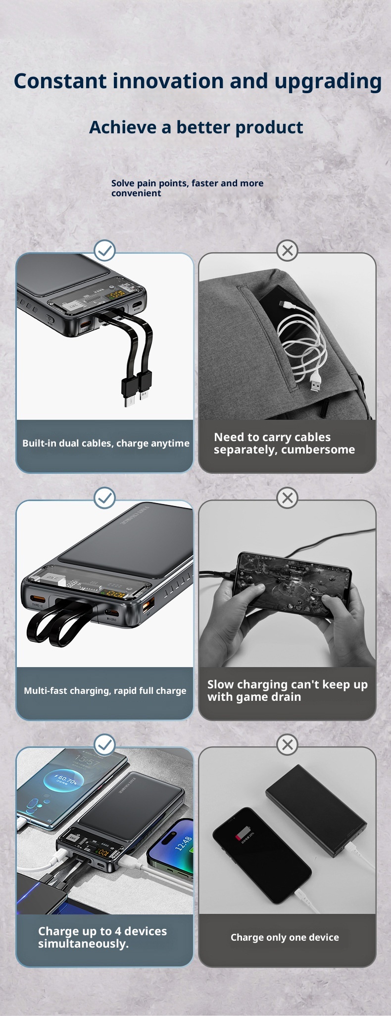 TechGlobe 22.5W Super Fast Charging 10000mAh Power Bank Cyberpunk Transparent Mecha 20000mAh Portable Charger_voghion.com