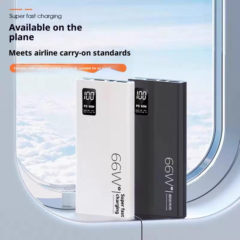 techglobe 22.5W Two-Way Fast Charging Built-in Cable Power Bank 20000mAh Large Capacity Portable Custom Creative_voghion.com