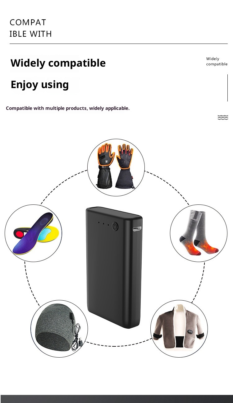 techglobe Cross-Border PSE Gloves Bank Portable Compact Socks Battery Large Capacity Mini Heating Clothing Power Supply_voghion.com