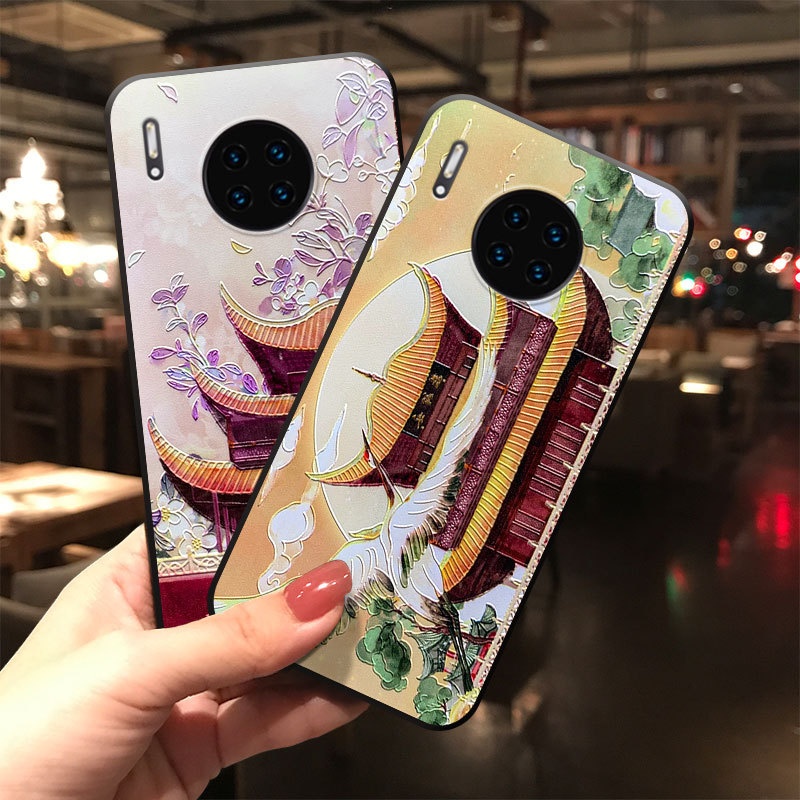 TechGlobe Suitable For 15/17/8 Plus Embossed Phone Chinese Style National Trend Shockproof Fresh Artistic Protective Case_voghion.com