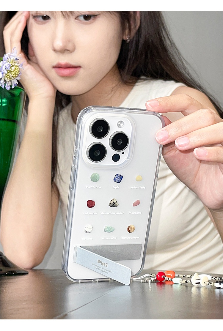 Coque de téléphone TechGlobe Puui Originale compatible avec iPhone 16/15 Pro Max, transparente et mate._voghion.com