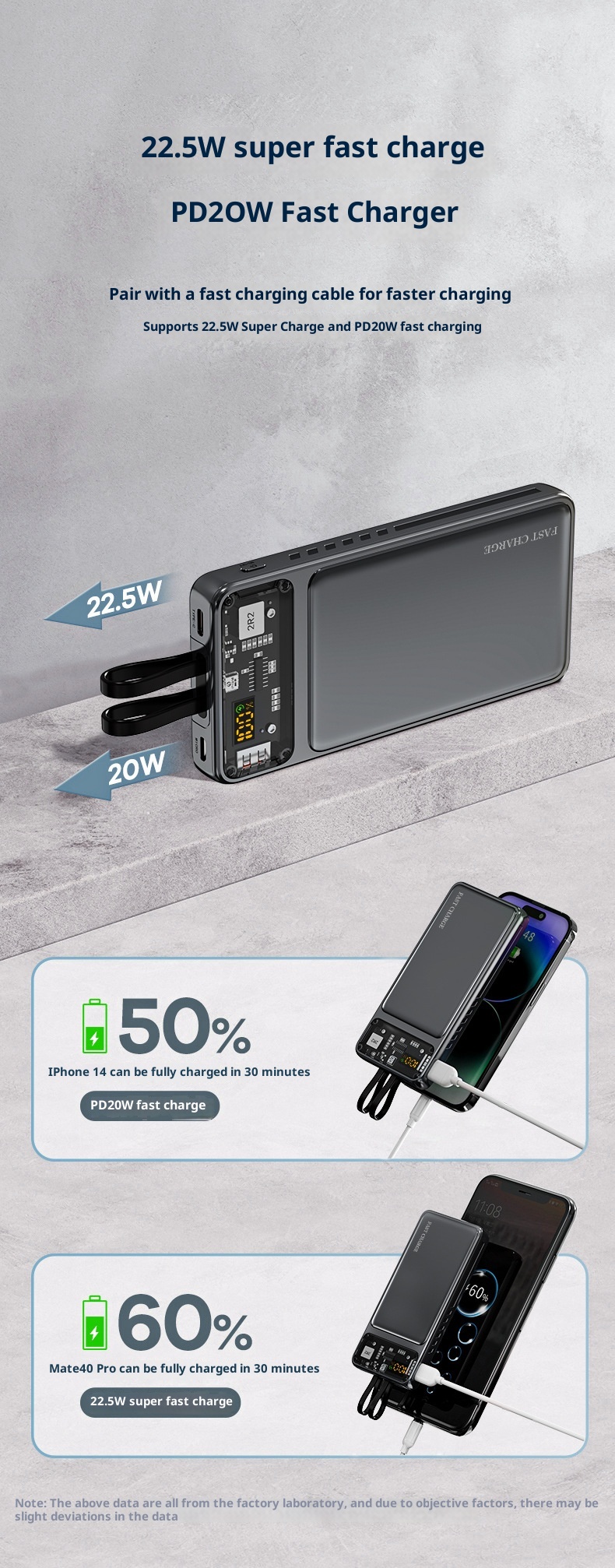 TechGlobe 22.5W Super Fast Charging 10000mAh Power Bank Cyberpunk Transparent Mecha 20000mAh Portable Charger_voghion.com