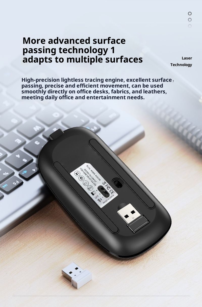 Digitex Digitex Wireless Bluetooth Mouse Pad Silent Charging Laptop Desktop Office Computer Tablet Game Universal_voghion.com