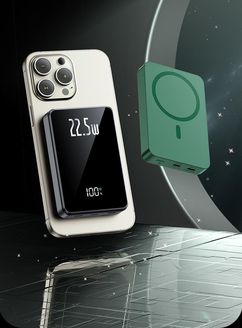 TechGlobe 22.5W Bank 20000mAh 10000 Mobile Power Fast Charging Digital Display Portable Wireless_voghion.com