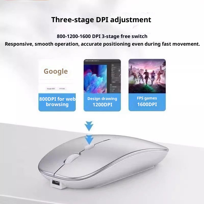 Digitex Digitex Silent Wireless Charging For Women Bluetooth Universal Laptop Desktop Computer Gaming Dual Mode Office Mouse_voghion.com