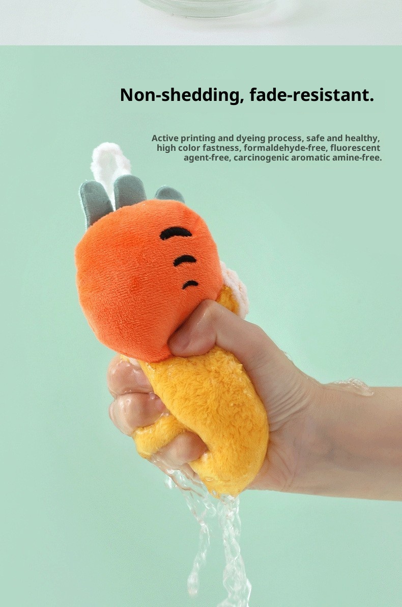 Lillian Korallenvlies-Handtuch, saugfähig, Geschenk für Kindergartenkinder, fusselt nicht, Badehandtuch zum Aufhängen_voghion.com