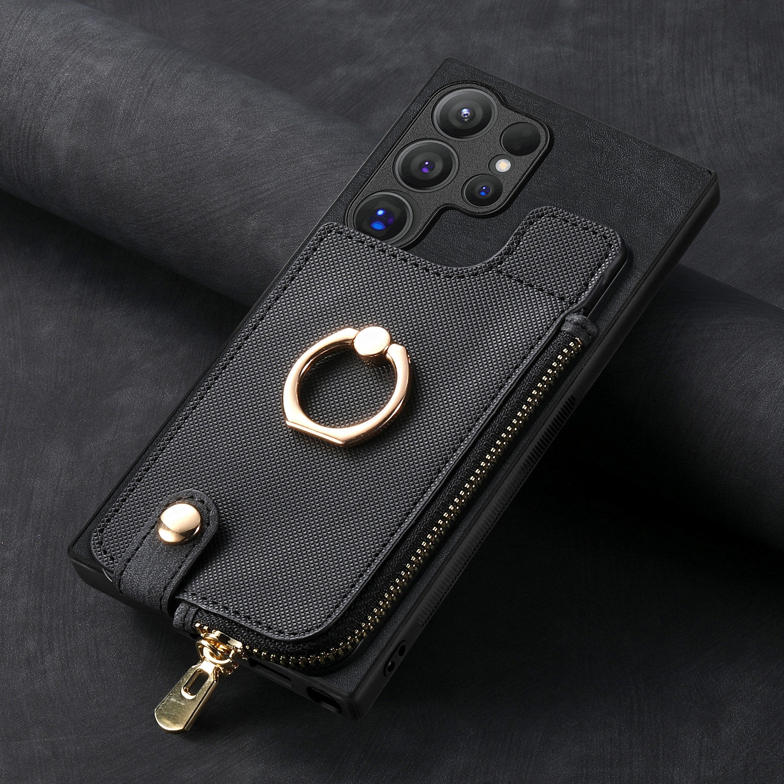 TechGlobe Cross-Border Compatible Samsung Galaxy S25 Ultra Retro Flip Cover Phone Case With Card Slot And Coin Pocket A55/A16_voghion.com