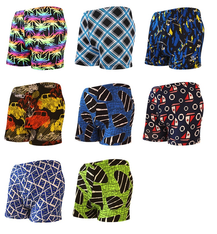 001 Hot-Selling Trunks For Adults, Men's Plus Size Anti-Embarrassment Boxer Shorts, Printed Beach And Hot Spring Swimming_voghion.com