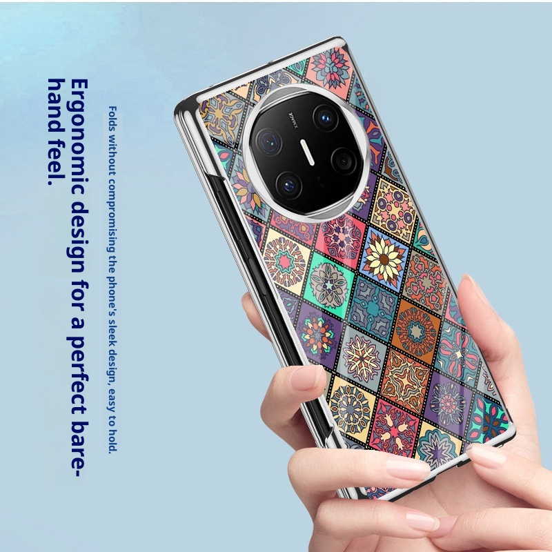 TechGlobe Schutzhülle aus galvanisiertem Glas für Huawei Mate X6, X5 Creative Business X2 Muster_voghion.com