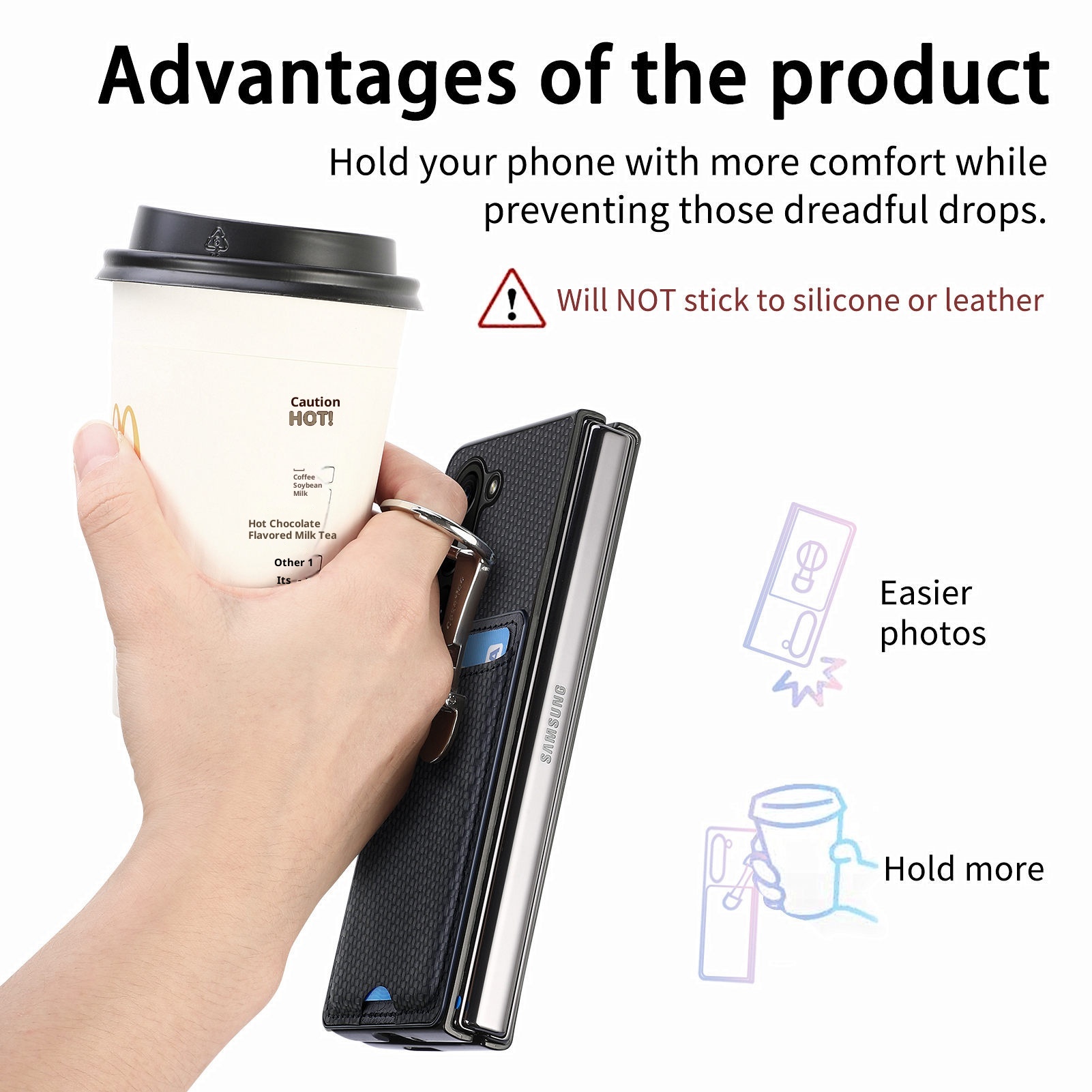 TechGlobe Compatible With Japan And Korea Sam Samsung ZFold7 Multifunctional Ring Stand Card Holder Phone Case 360°Rotating_voghion.com