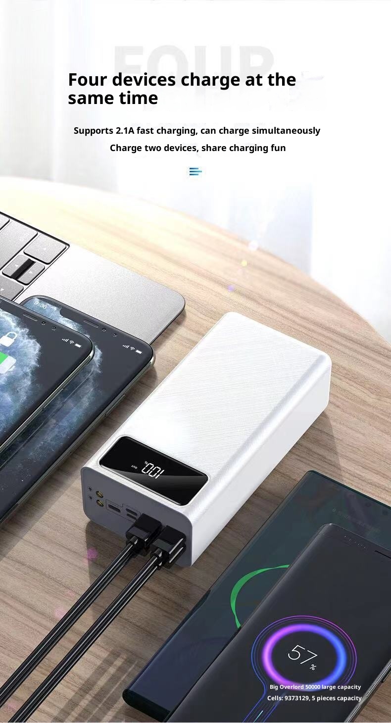 techglobe Powerbank mit großer Kapazität (50000 mAh), tragbarer Outdoor-Akku (30000 mAh), Handy-Ladegerät (40000 mAh)_voghion.com