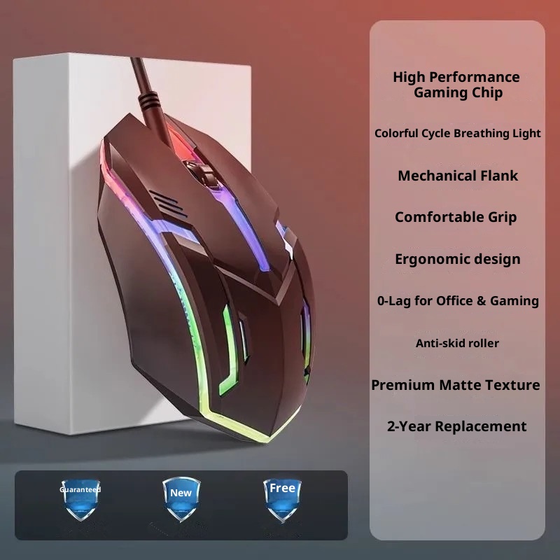 Digitex Digitex Wired Mouse USB Office Laptop Gaming E-Sports Dedicated Mechanical Home Desktop Luminous_voghion.com
