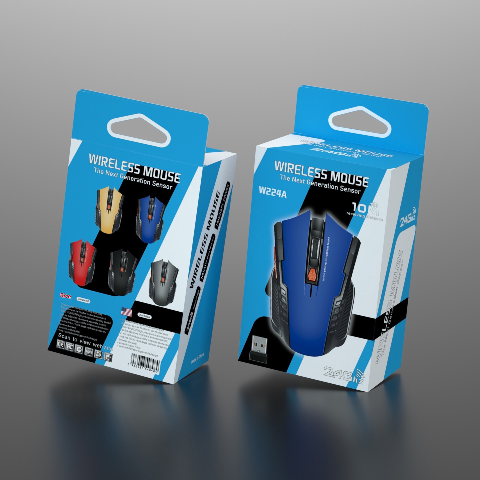 Mouse wireless da gioco Techglobe W224A 2.4G a prezzo unico trattabile_voghion.com